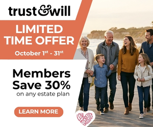 trust & will limited time offer, members save 30%